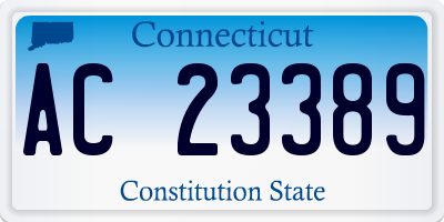 CT license plate AC23389