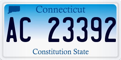 CT license plate AC23392