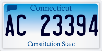 CT license plate AC23394