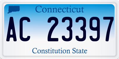 CT license plate AC23397