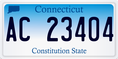 CT license plate AC23404