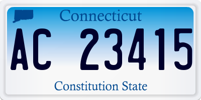CT license plate AC23415