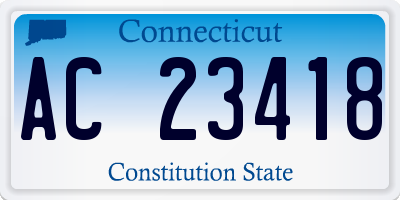 CT license plate AC23418