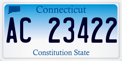 CT license plate AC23422