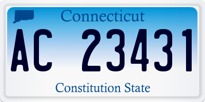 CT license plate AC23431