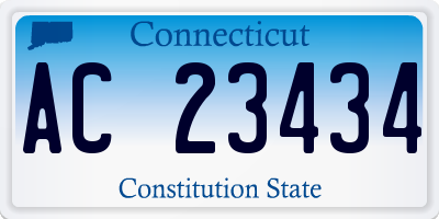 CT license plate AC23434
