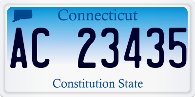 CT license plate AC23435
