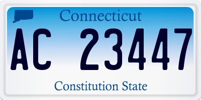 CT license plate AC23447