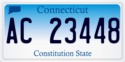 CT license plate AC23448