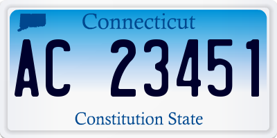 CT license plate AC23451