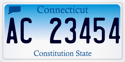 CT license plate AC23454