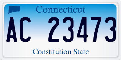 CT license plate AC23473