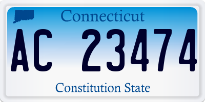 CT license plate AC23474