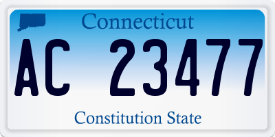 CT license plate AC23477