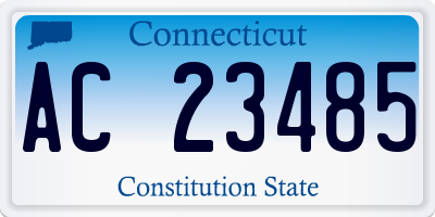 CT license plate AC23485