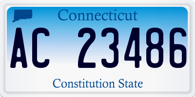 CT license plate AC23486