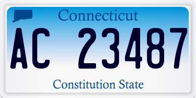 CT license plate AC23487