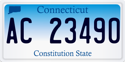 CT license plate AC23490