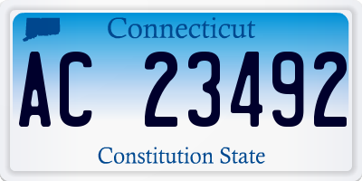 CT license plate AC23492