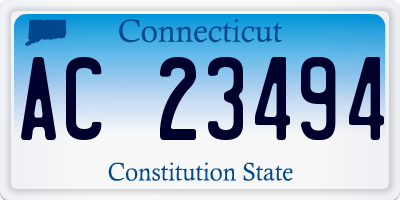 CT license plate AC23494