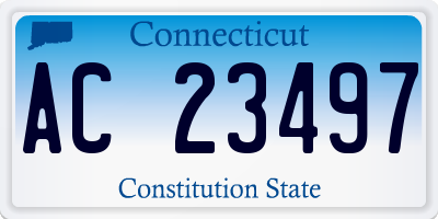CT license plate AC23497