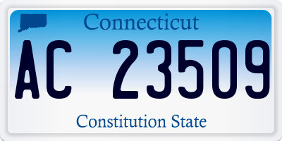 CT license plate AC23509