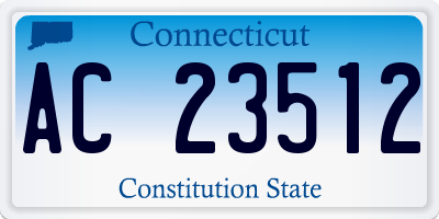 CT license plate AC23512