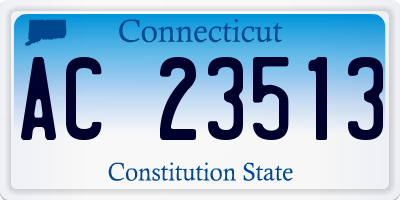 CT license plate AC23513