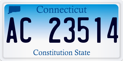 CT license plate AC23514