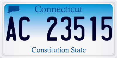 CT license plate AC23515