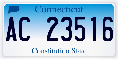 CT license plate AC23516