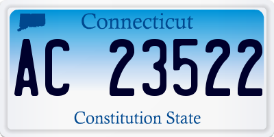 CT license plate AC23522
