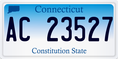 CT license plate AC23527