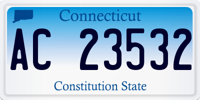 CT license plate AC23532