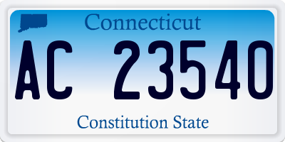 CT license plate AC23540