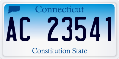 CT license plate AC23541