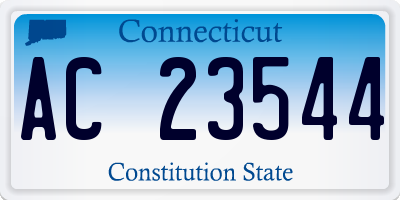 CT license plate AC23544