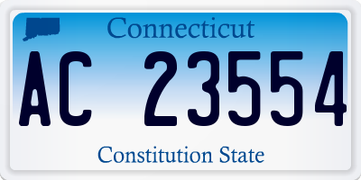 CT license plate AC23554