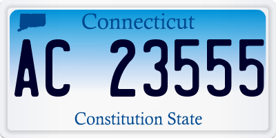 CT license plate AC23555