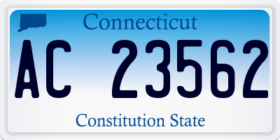 CT license plate AC23562