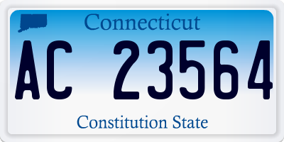 CT license plate AC23564