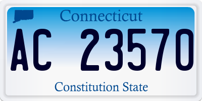 CT license plate AC23570