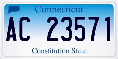 CT license plate AC23571