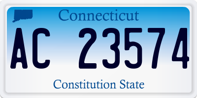 CT license plate AC23574