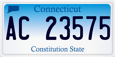 CT license plate AC23575