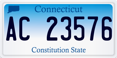 CT license plate AC23576