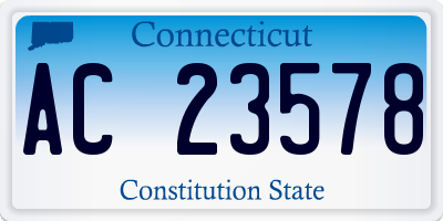 CT license plate AC23578