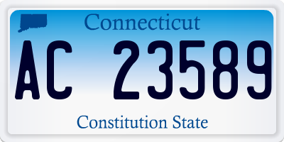 CT license plate AC23589