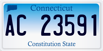 CT license plate AC23591