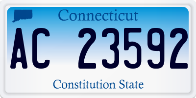CT license plate AC23592